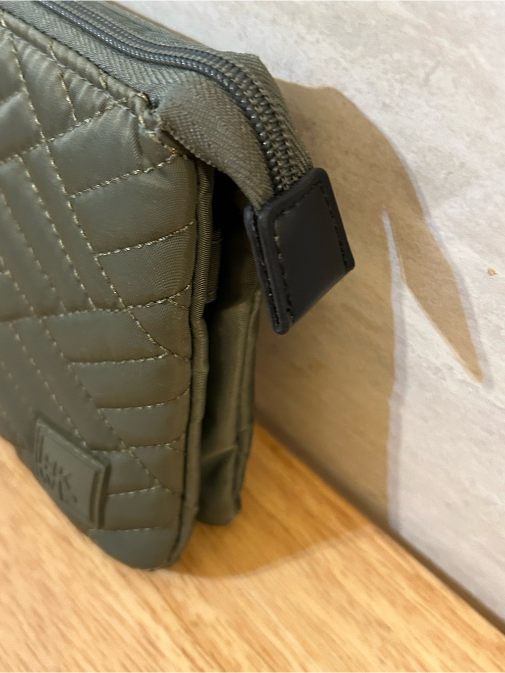 NWT- IHKWIP Triple Quilted Crossbody with Wristlet Strap Military Olive, Bag - Picture 3 of 16